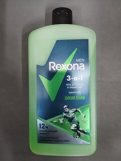 Гель для душа и шампунь Rexona, 3 в 1 Дикий лайм, для мужчин, 750 мл - фото 7 от пользователя