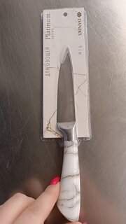 Нож кухонный Daniks, Platinum, для овощей, нержавеющая сталь, 9 см, рукоятка пластик, WFCF-0044-5 - фото 3 от пользователя