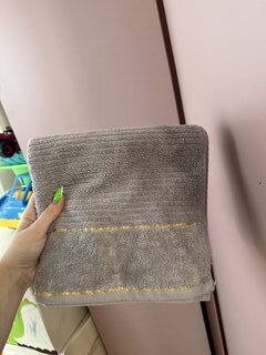 Полотенце банное 50х90 см, 100% хлопок, 500 г/м2, Оксфорд, светло-серое, Узбекистан - фото 5 от пользователя
