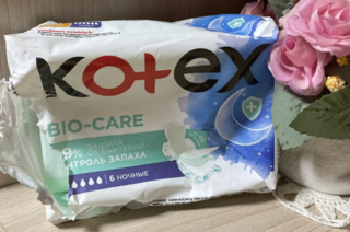 Прокладки женские Kotex, Bio-Care, ночные, 6 шт, 9426151 - фото 3 от пользователя