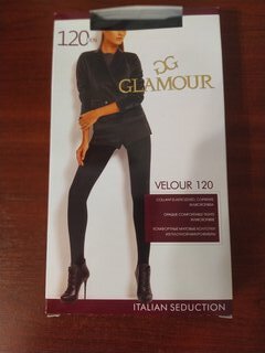 Колготки Glamour, Velour, 120 DEN, р. 3, nero/черные - фото 1 от пользователя