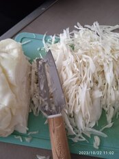 Нож Катунь, Kitchentool, для шинковки капусты, нержавеющая сталь, 10 см, рукоятка пластик, навеска, AST-002-TF29 - фото 7 от пользователя