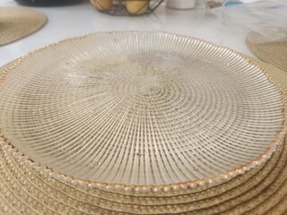 Тарелка десертная, стекло, 21x2 см, отвод золотом, круглая, Алмаз, Daniks, B150096/Y4-9200 - фото 2 от пользователя