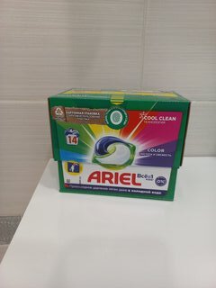Капсулы для стирки Ariel, Capsules Color, для цветного белья, 14 шт, 19.5 г - фото 6 от пользователя