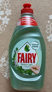 Средство для мытья посуды Fairy, Нежные руки Чайное дерево и мята, 450 мл - фото 8 от пользователя