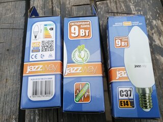 Лампа светодиодная E14, 9 Вт, 75 Вт, свеча, 3000 К, теплый белый свет, JazzWay, PLED- SP C37 - фото 2 от пользователя