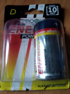 Батарейка Трофи, D (LR20), Energy Power Alkaline, щелочная, 1.5 В, блистер, 2 шт, C0034933 - фото 2 от пользователя