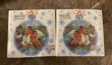 Салфетки бумажные New Line, Fresco Зимние птички, 20 шт, 2 слоя, 33х33 см - фото 1 от пользователя
