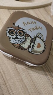 Контейнер пищевой для обеда пластик, 0.4, 0.4 л, 13х12.5х8.5 см, Idea, Совы, М1232 - фото 6 от пользователя