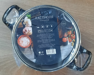 Кастрюля нержавеющая сталь, 1.9 л, с крышкой, крышка стекло, DNN1, SD-A19-16/SD-A19-6-16 - фото 3 от пользователя