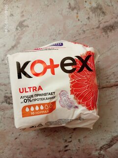 Прокладки женские Kotex, Ultra Dry&amp;Soft Normal, 10 шт, 4423 - фото 1 от пользователя