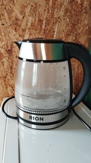 Чайник электрический Rion, 1.7 л, 1500 Вт, скрытый нагревательный элемент, нержавеющая сталь - фото 5 от пользователя