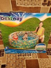 Бассейн надувной Bestway, 150х53 см, Тропические фрукты, 51045, 445 л - фото 2 от пользователя