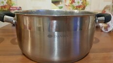 Кастрюля нержавеющая сталь, 4.1 л, с крышкой, крышка стекло, Daniks, Турин, QS-1-22/GS-01410,-22CA-2, индукция - фото 3 от пользователя