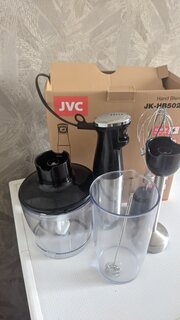 Блендер погружной 1200 Вт, 5 скоростей, JVC, JK-HB5025, черный - фото 1 от пользователя