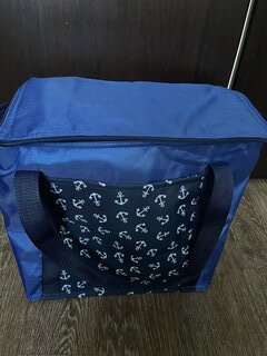 Термосумка 20 л, 34х34х17 см, полиэстер, алюминий, синяя, якорь, UV-009/8 - фото 7 от пользователя