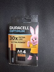 Батарейка Duracell, АА (LR6-4BL), Optimum, щелочная, 1.5 В, 4 шт, 5014061, Б0056020 - фото 2 от пользователя