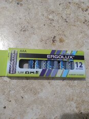 Батарейка Ergolux, ААА (LR03, 24A), Alkaline, щелочная, 1.5 В, коробка, 12 шт, 11745 - фото 1 от пользователя