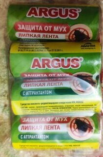 Инсектицид от мух, лента липк., 4 шт, Argus - фото 1 от пользователя