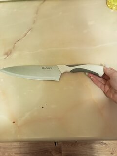 Нож кухонный Daniks, Etude, шеф-нож, нержавеющая сталь, 20 см, рукоятка пластик, YW-A377Y-CH - фото 1 от пользователя
