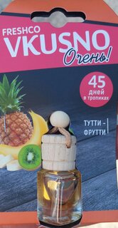 Ароматизатор в машину подвесной, бочонок, Freshco, Vkusno Тутти-Фрутти, AR1VB008 - фото 2 от пользователя