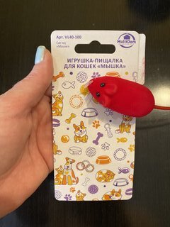 Игрушка-пищалка для кошек, MultiDom, Мышка, 13х2х3 см, в ассортименте, VL40-100 - фото 5 от пользователя