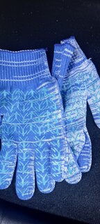 Перчатки х/б, ПВХ покрытие, елочка, L, 10 класс вязки, 6 нитей, синяя основа, плотные, Фабрика перчаток, европодвес - фото 5 от пользователя