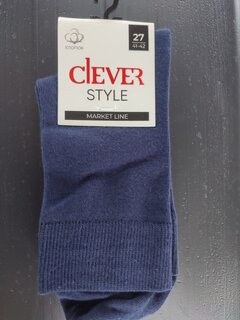 Носки для мужчин, хлопок, Clever, Market line, синие, р. 27, M1003 - фото 3 от пользователя