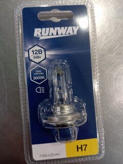 Лампа автомобильная Runway, Н7, RW-H7-b, галоген, 12v 55w, блистер - фото 9 от пользователя