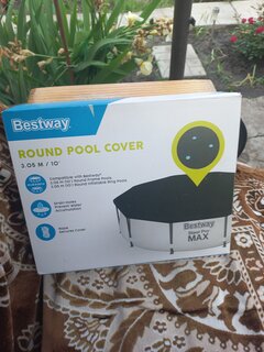 Тент 335 см, круглый, для каркасного бассейна, для бассейнов 305 см, Bestway, 58036 - фото 2 от пользователя