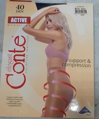 Колготки Conte, Active, 40 DEN, р. 5, nero/черные, шортики утягивающие - фото 6 от пользователя