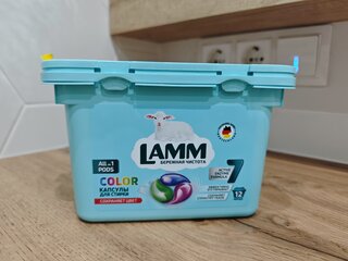 Капсулы для стирки Lamm, Color, для цветного белья, 12 шт, 15 г - фото 4 от пользователя