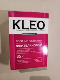 Клей для флизелиновых обоев, Kleo, Extra, 55 кв.м., 380 г, 030 EXTRA 55 - фото 4 от пользователя