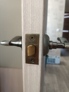 Защелка врезная, Avers, 5400-P-AB, 21094, язычок пластиковый, без ручек, бронза - фото 1 от пользователя