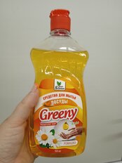 Средство для мытья посуды Clean&amp;Green, Greeny Light, 500 мл, Ромашка - фото 7 от пользователя