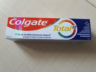 Зубная паста Colgate, Total 12 Профессиональная Отбеливающая, 75 мл - фото 4 от пользователя