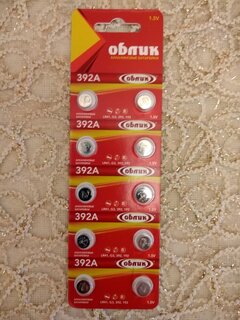 Батарейка Облик, LR41 (392A, G03), Alkaline, щелочная, 1.5 В, блистер, 10 шт - фото 1 от пользователя