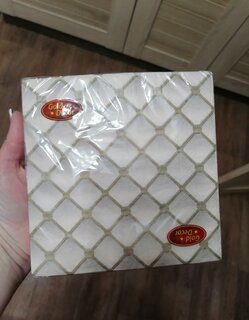 Салфетки бумажные Gold Decor, Диамант, 20 шт, 3 слоя, 33х33 см - фото 3 от пользователя