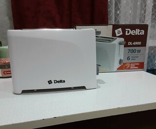 Тостер Delta, DL-6900, 700 Вт, 6-ти позиционный таймер, белый - фото 1 от пользователя