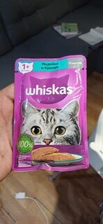 Корм для животных Whiskas, 75 г, для взрослых кошек 1+, паштет, индейка/кролик, пауч, G8471 - фото 5 от пользователя