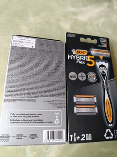 Станок для бритья Bic, Hybrid 5 Flex, для мужчин, 5 лезвий, 2 сменные кассеты, 921385 - фото 2 от пользователя