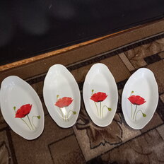 Селедочница керамика, овальная, 25 см, белая, Алый мак, Добрушский фарфоровый завод, 5С0048 - фото 3 от пользователя