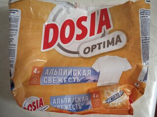 Стиральный порошок Dosia, 4 кг, автомат, для белого белья, Optima Альпийская свежесть - фото 1 от пользователя