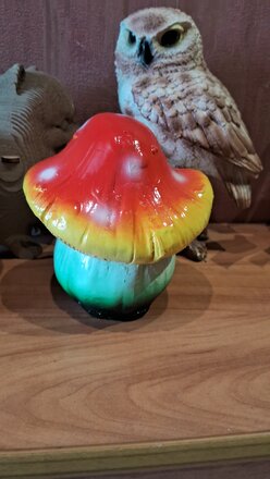 Фигурка садовая Гриб мухомор, 18х18х21 см, гипс, 178 - фото 1 от пользователя