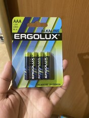 Батарейка Ergolux, ААА (LR03, 24A), Alkaline, щелочная, 1.5 В, блистер, 4 шт, 11744 - фото 3 от пользователя