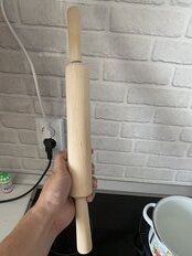Скалка дерево, с вращающейся ручкой, береза, 4116 - фото 2 от пользователя