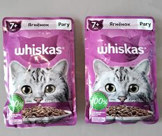 Корм для животных Whiskas, 75 г, для взрослых кошек 7+, рагу, ягненок, пауч, G8483 - фото 9 от пользователя