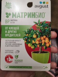 Инсектицид Матрин Био, от клещей, тли, трипсов, жидкость, 9 мл, Avgust - фото 4 от пользователя