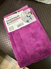 Сменный блок для швабры микрофибра, 43х14 см, плоский, прямоугольный, фуксия, Марья Искусница, KD-R02-234C - фото 2 от пользователя