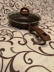 Сковорода алюминий, 24 см, антипригарное покрытие, Kukmara, Granit Ultra, красная, с крышкой, съемная ручка, сга243а - фото 6 от пользователя